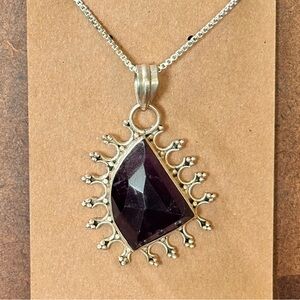Amethyst & Silver Necklace